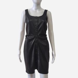 Nanushka Ernie vegan leather Mini DressNanushka Black sleeveless faux leather